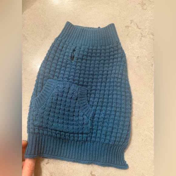 Other - Teal blue knit dog pet Sweater Sz xs